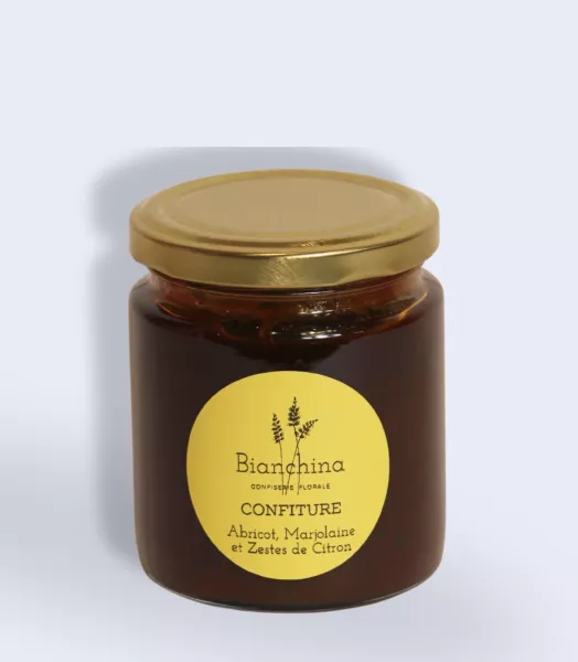 Confiture Abricot, marjolaine et zestes de citron