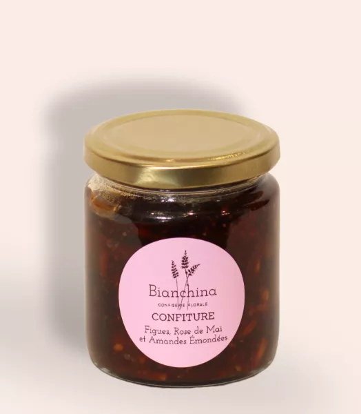 Confiture de Figues, Amandes Émondées et Hydrolat de Rose de Mai