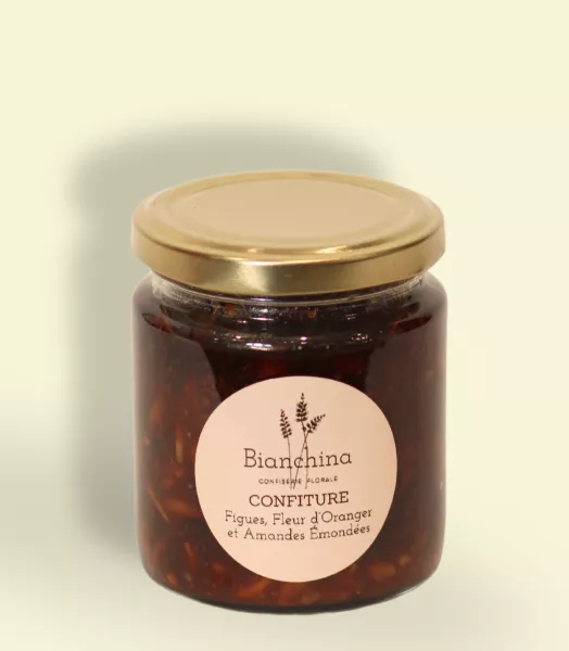 Confiture de Figues, Amandes Émondées et Hydrolat de Fleur d'Oranger