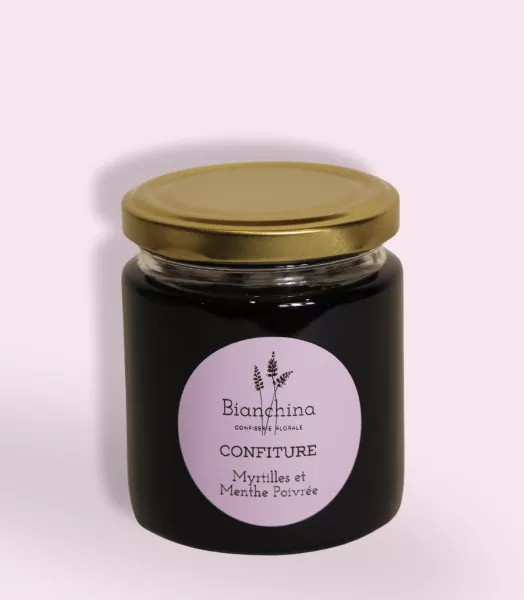 Confiture Myrtille et Menthe poivrée